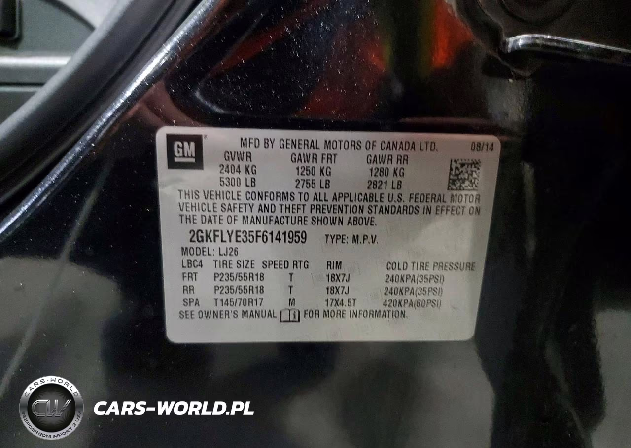 2015 GMC Terrain Slt VIN:2GKFLYE35F6141959 - 14