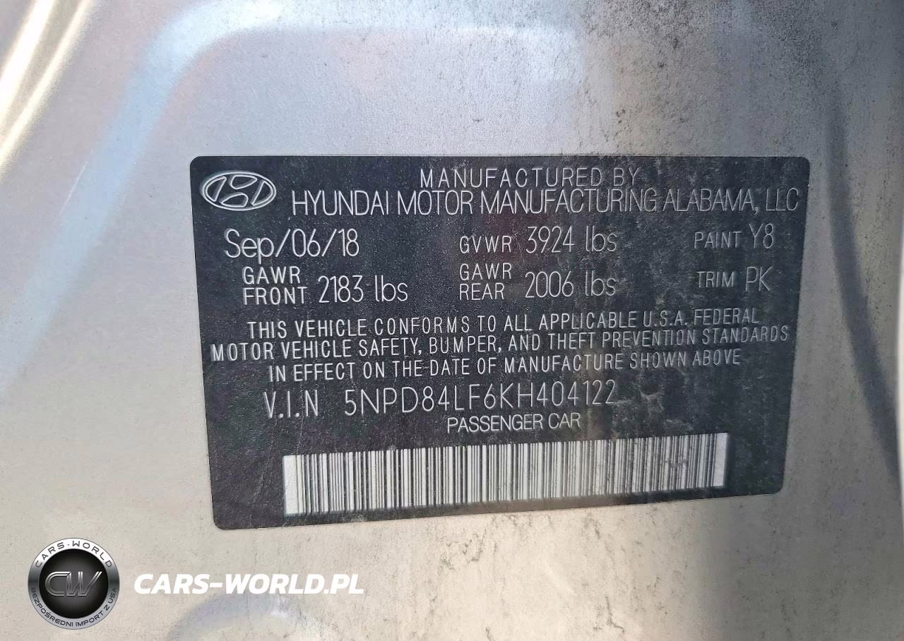 2019 Hyundai Elantra Sel VIN:5NPD84LF6KH404122 - 13