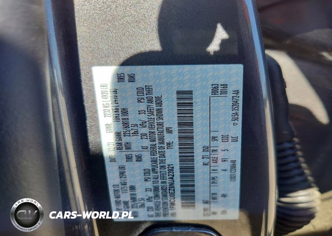 2022 Ford Escape Se VIN:1FMCU0EZ8NUA23921 - 14