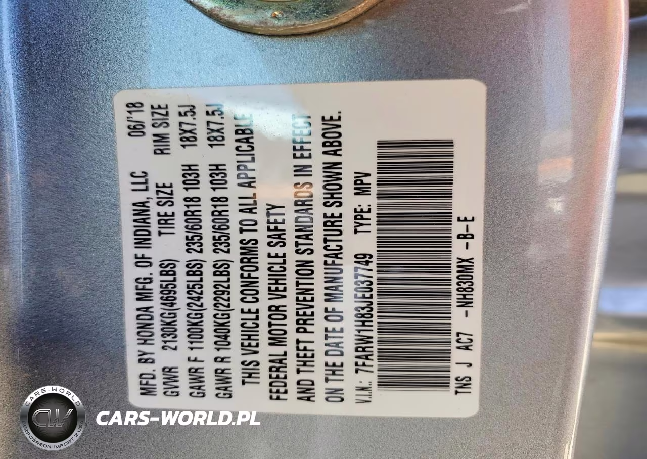 2018 Honda Cr-V Exl VIN:7FARW1H83JE037749 - 12