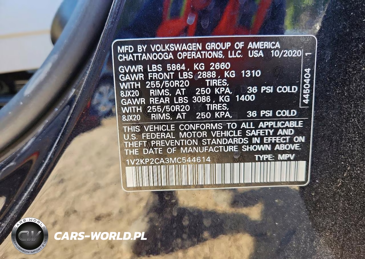 2021 Volkswagen Atlas Se VIN:1V2KP2CA3MC544614 - 14