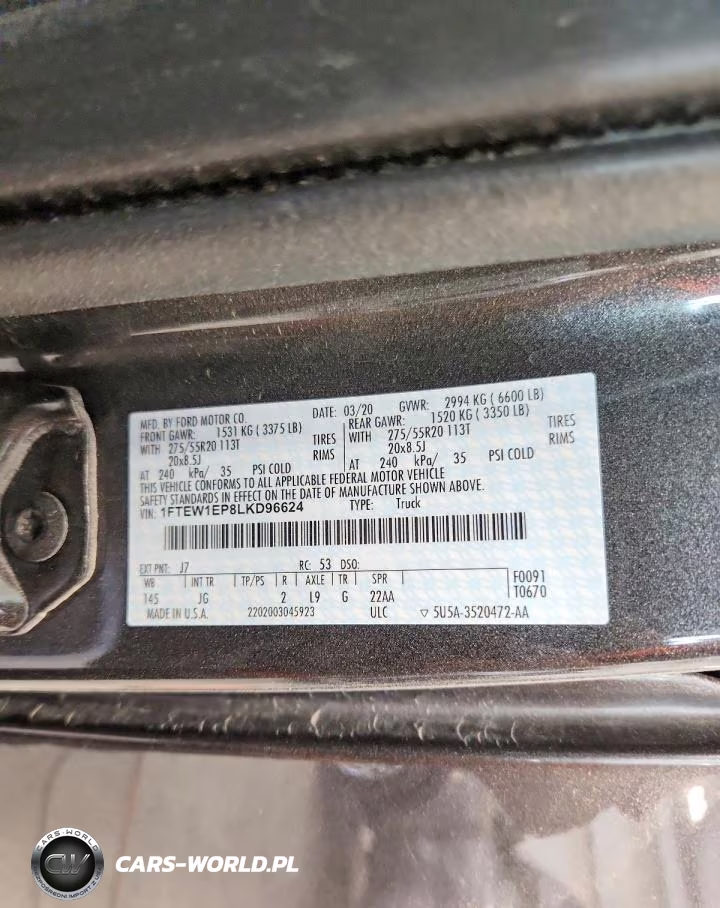 2020 Ford F150 Supercrew VIN:1FTEW1EP8LKD96624 - 12