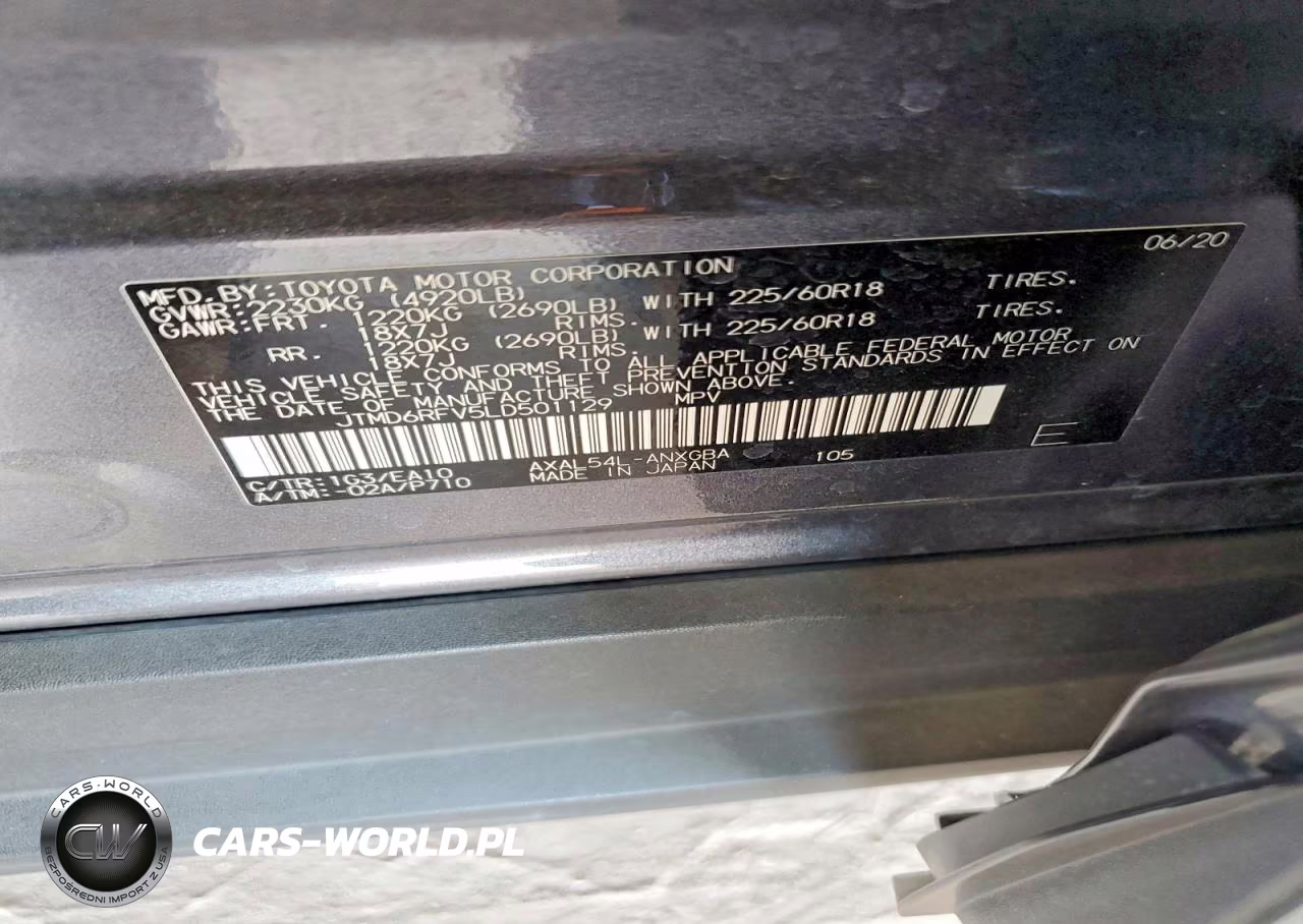 2020 Toyota Rav4 Limited VIN:JTMD6RFV5LD501129 - 12