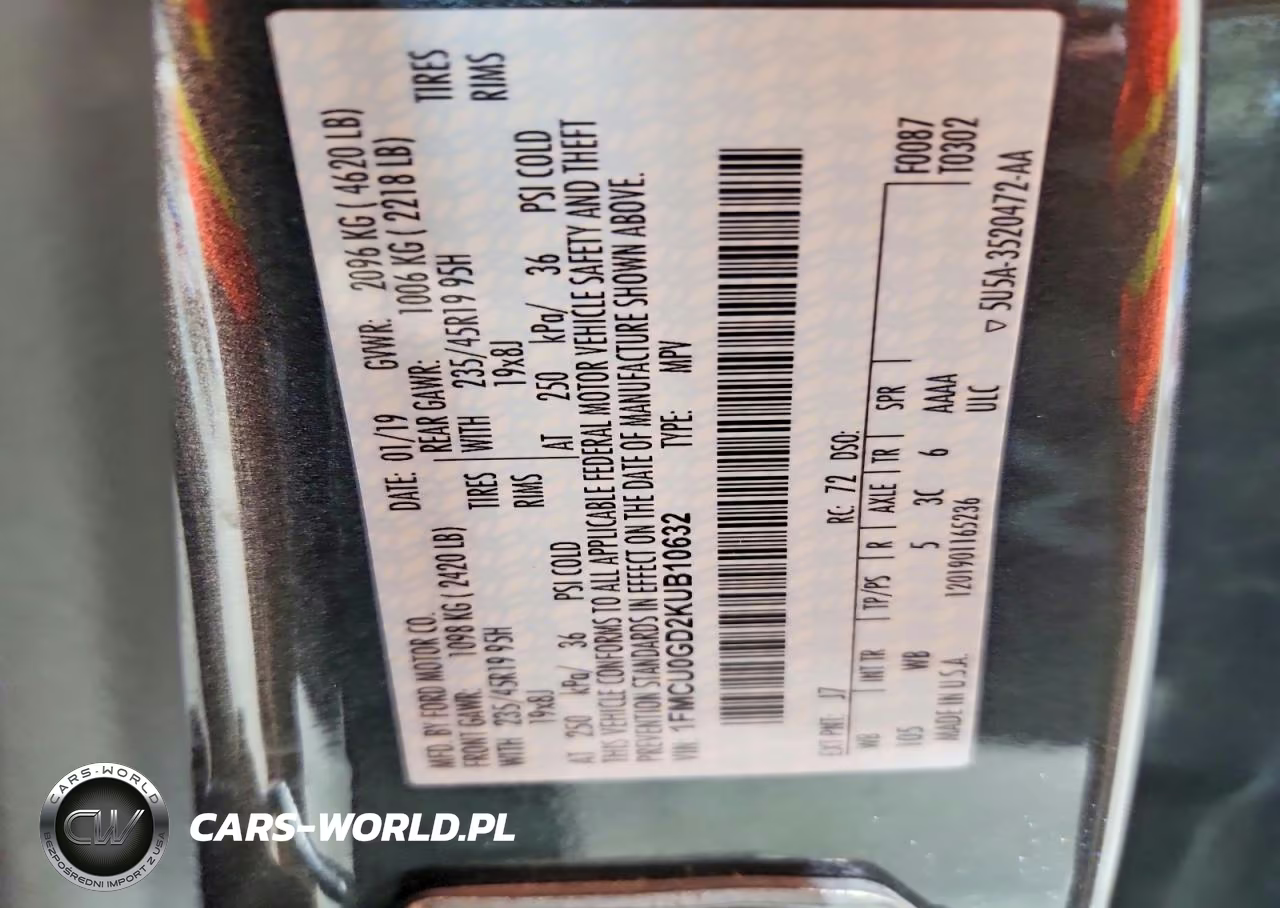 2019 Ford Escape Se VIN:1FMCU0GD2KUB10632 - 13