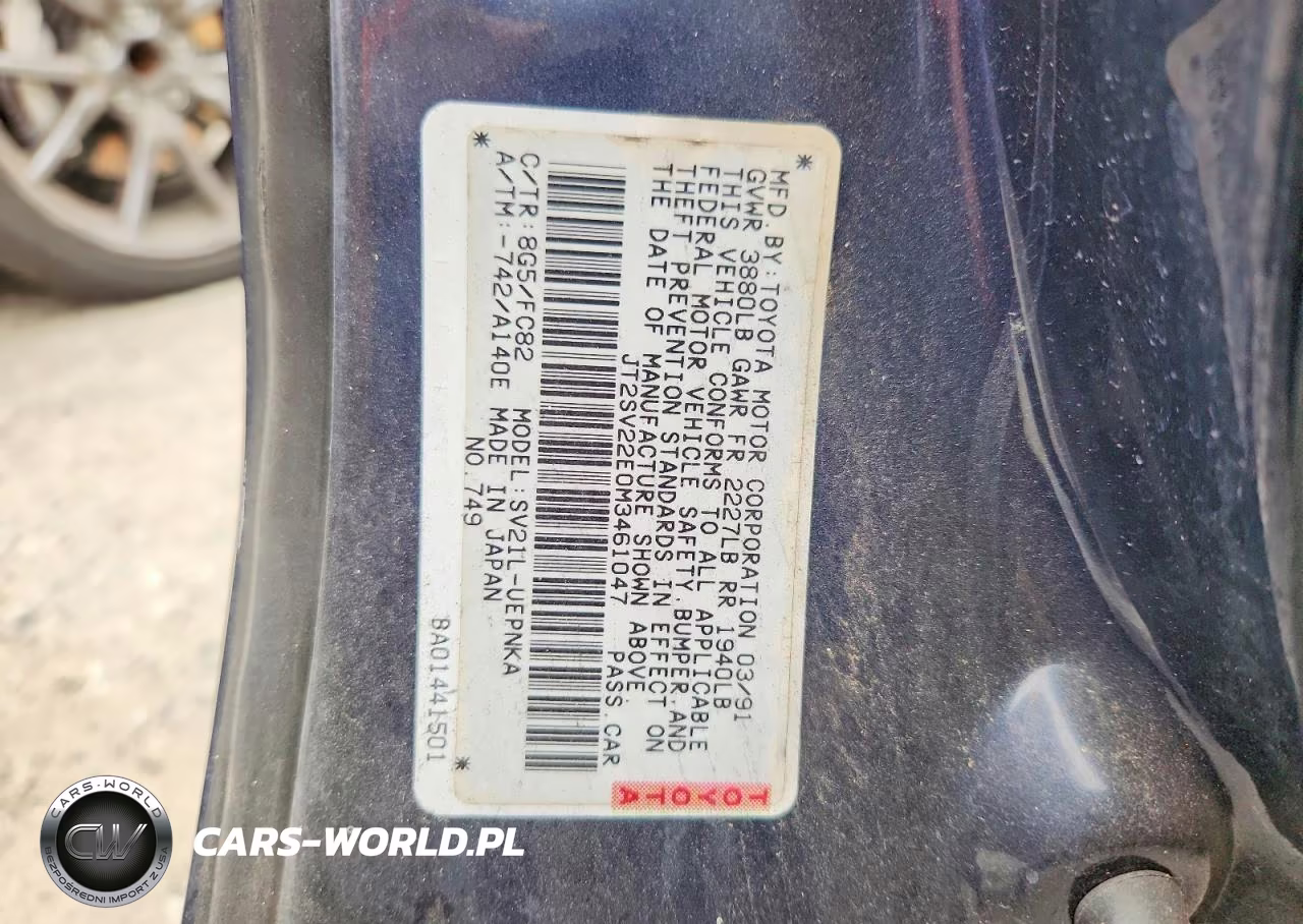 1991 Toyota Camry Le VIN:JT2SV22E0M3461047 - 12