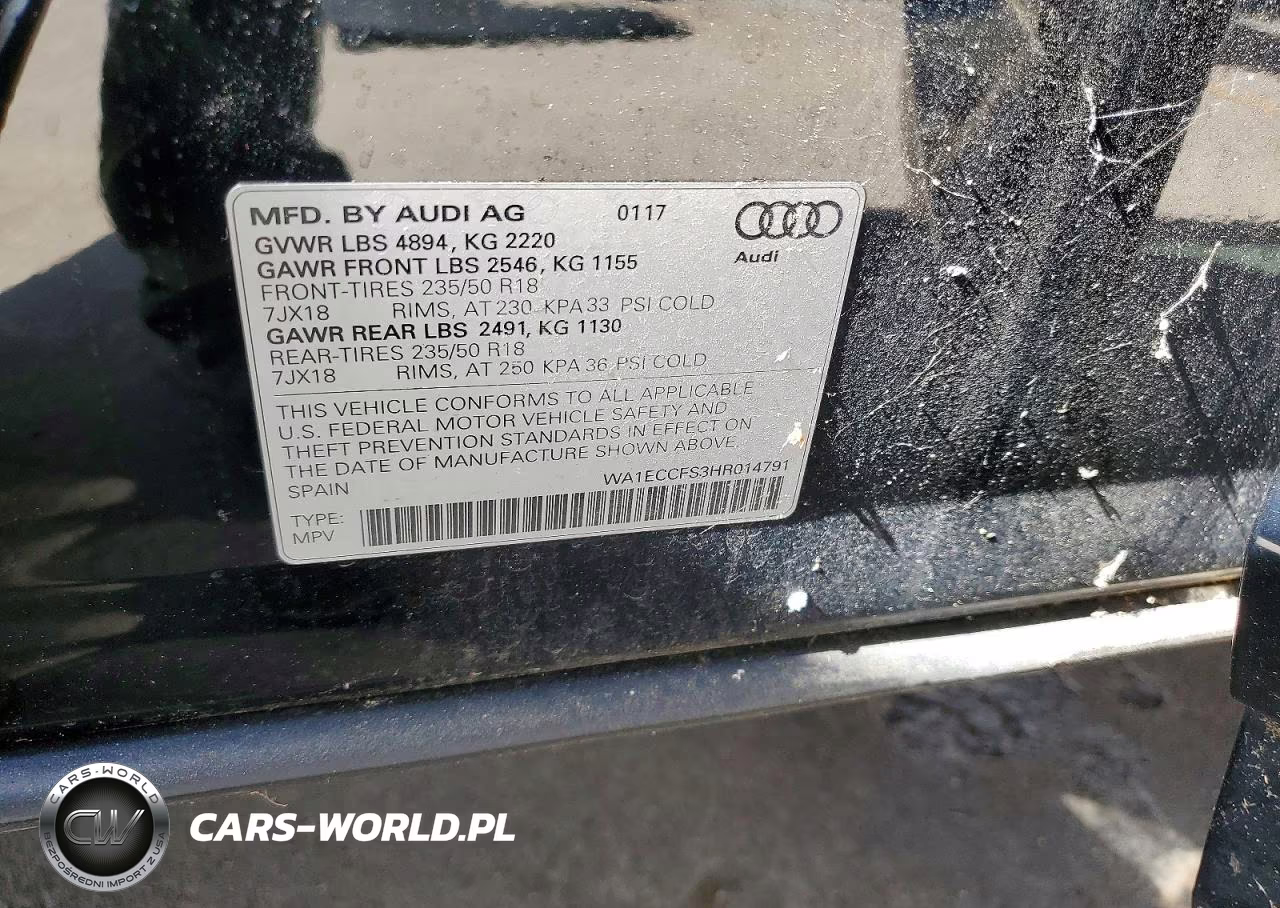 2017 Audi Q3 Premium VIN:WA1ECCFS3HR014791 - 13