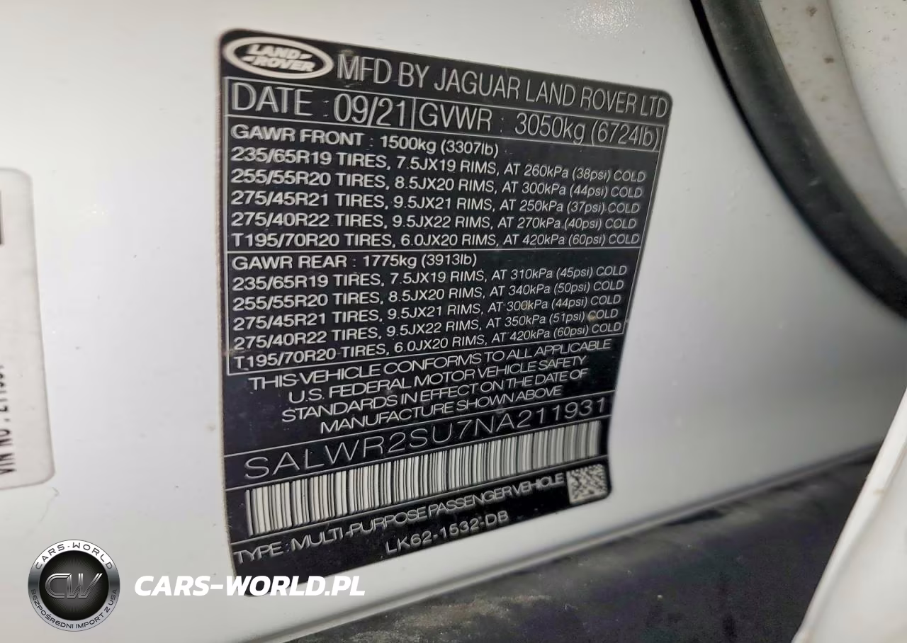 2022 Land Rover Range Rover Sport Hse Silver Edition VIN:SALWR2SU7NA211931 - 12