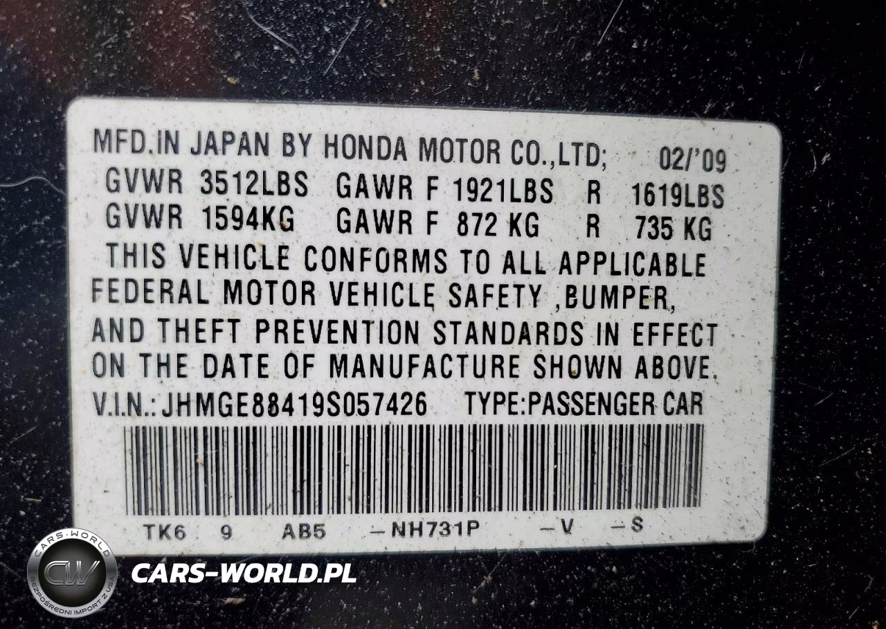 2009 Honda Fit Sport VIN:JHMGE88419S057426 - 12
