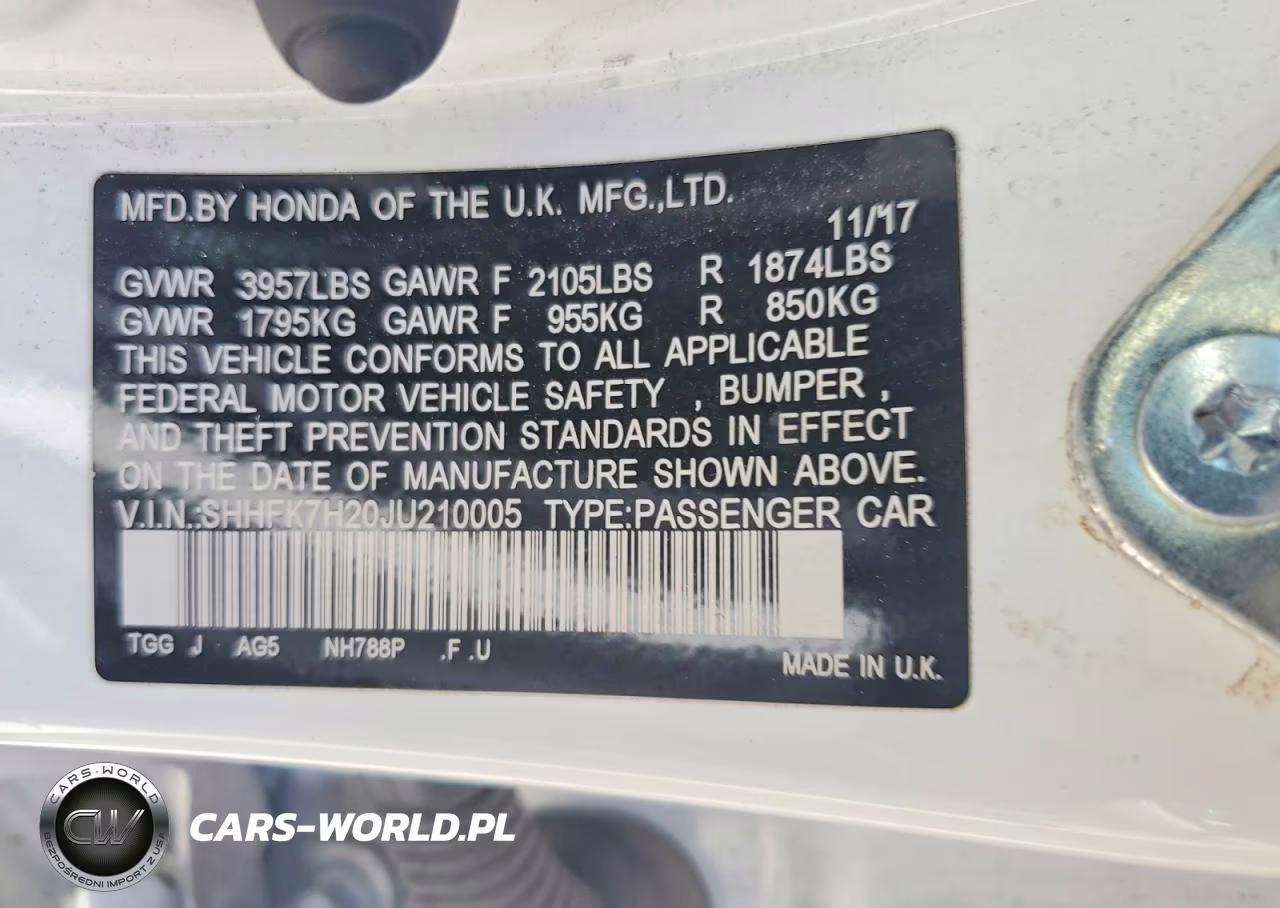 2018 Honda Civic Lx VIN:SHHFK7H20JU210005 - 12