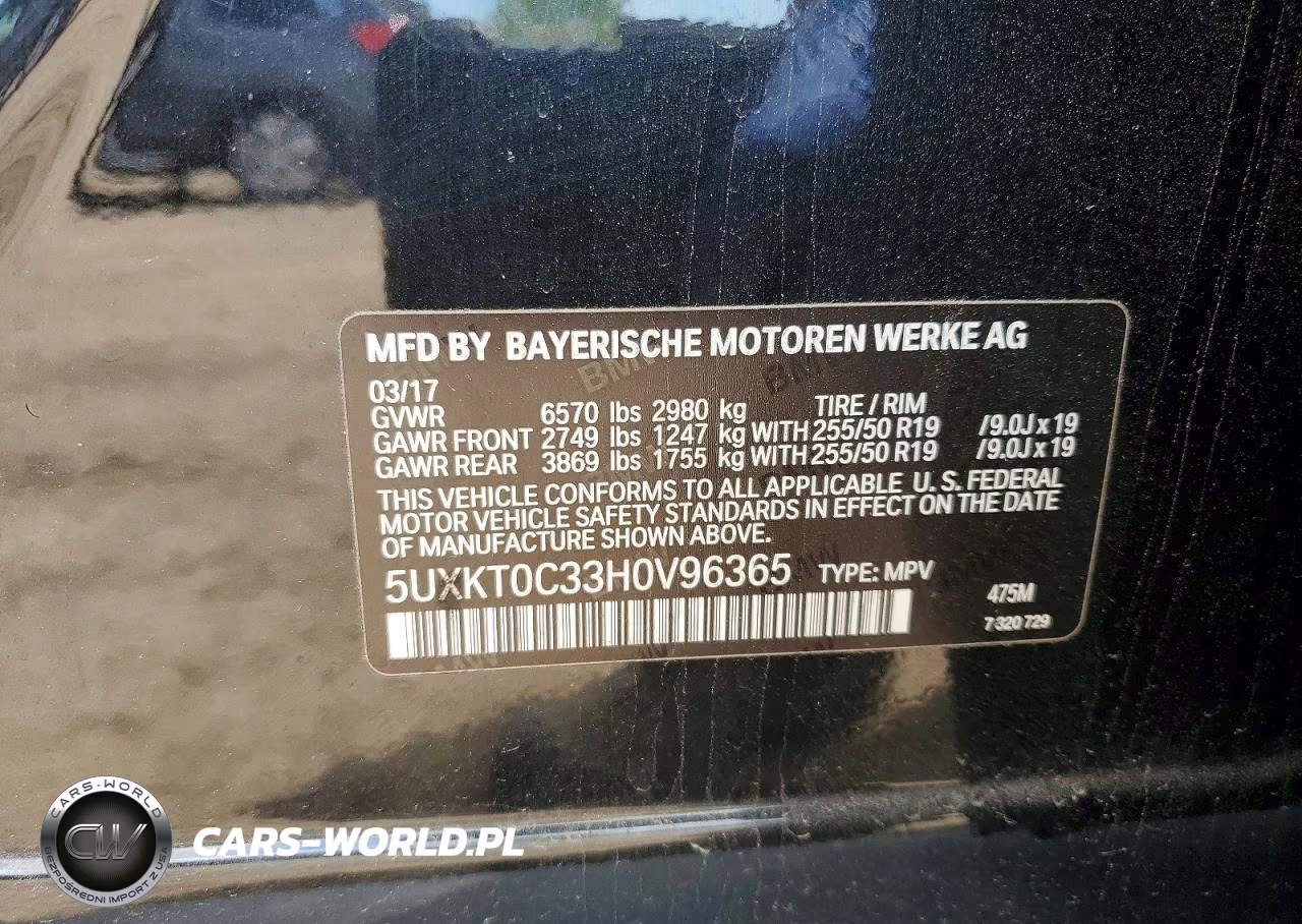 2017 BMW X5 Xdr40E VIN:5UXKT0C33H0V96365 - 13