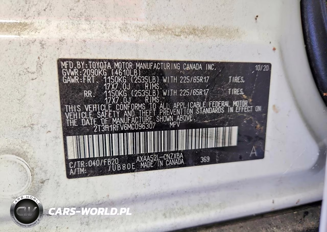 2021 Toyota Rav4 Le VIN:2T3H1RFV6MC096307 - 13