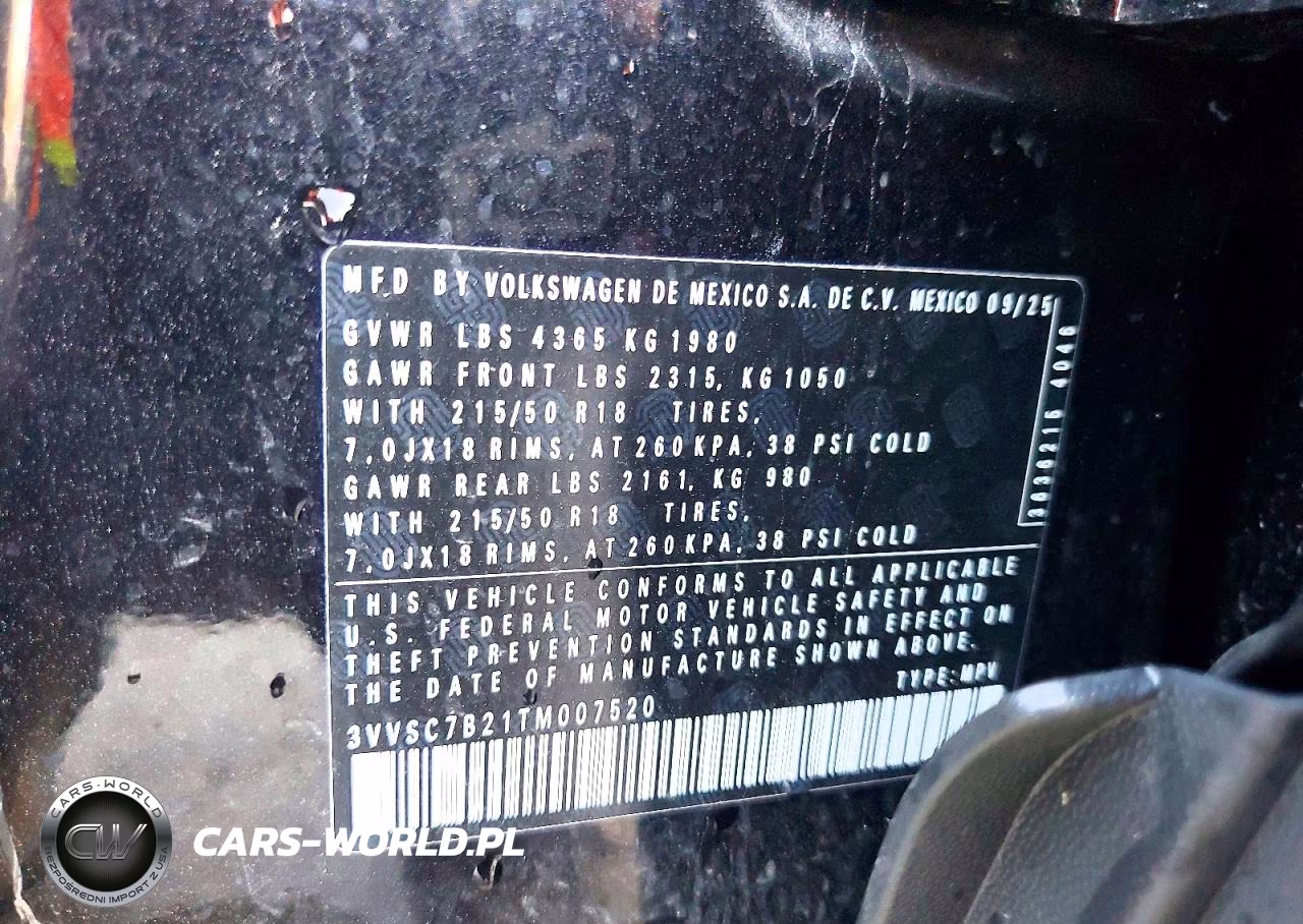 2026 Volkswagen Taos Se VIN:3VVSC7B21TM007520 - 13