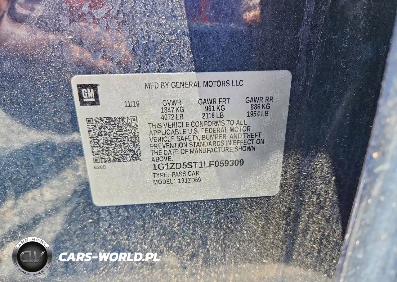 2020 Chevrolet Malibu L VIN:1G1ZD5ST1LF059309 - 12