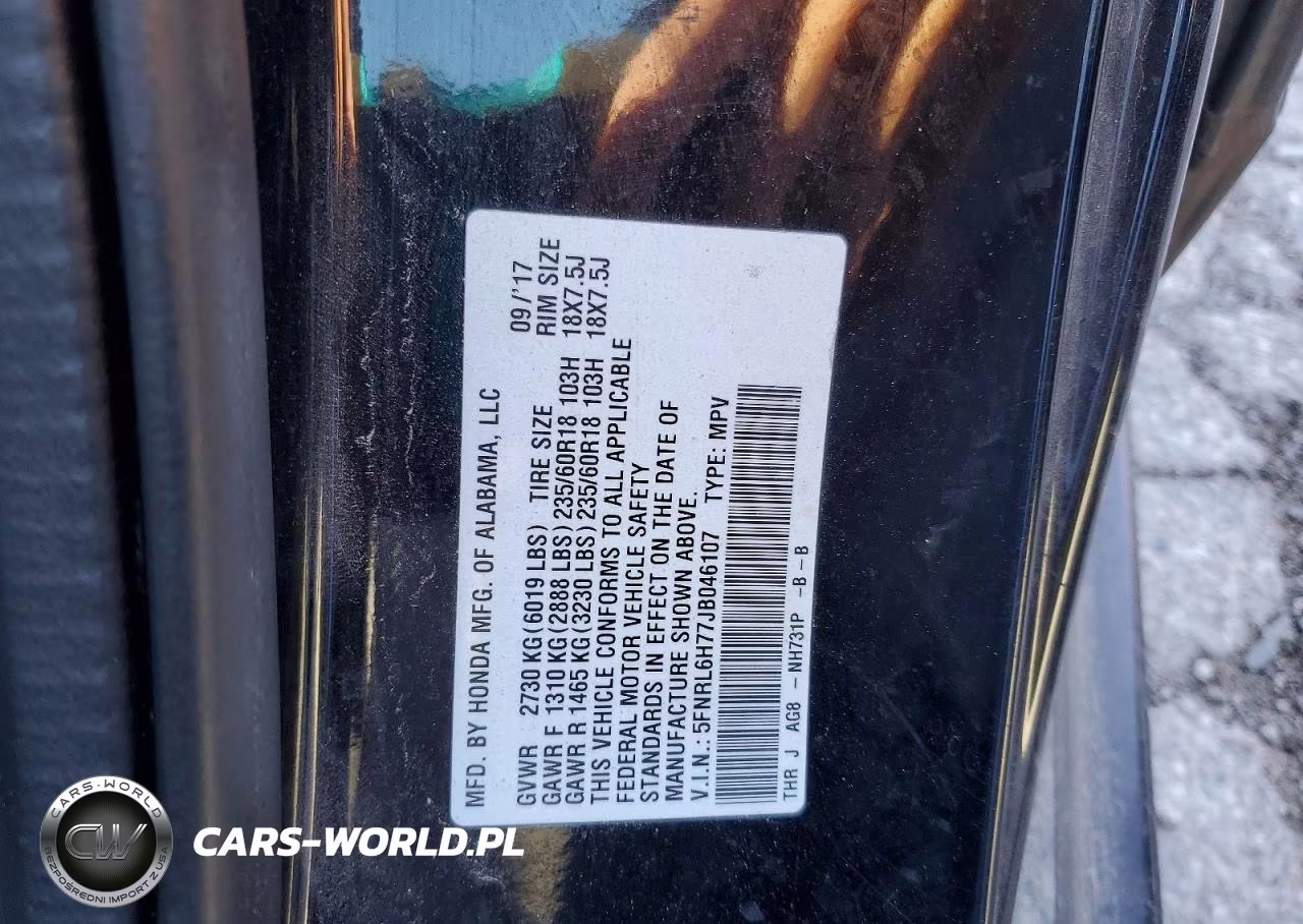 2018 Honda Odyssey Exl VIN:5FNRL6H77JB046107 - 13