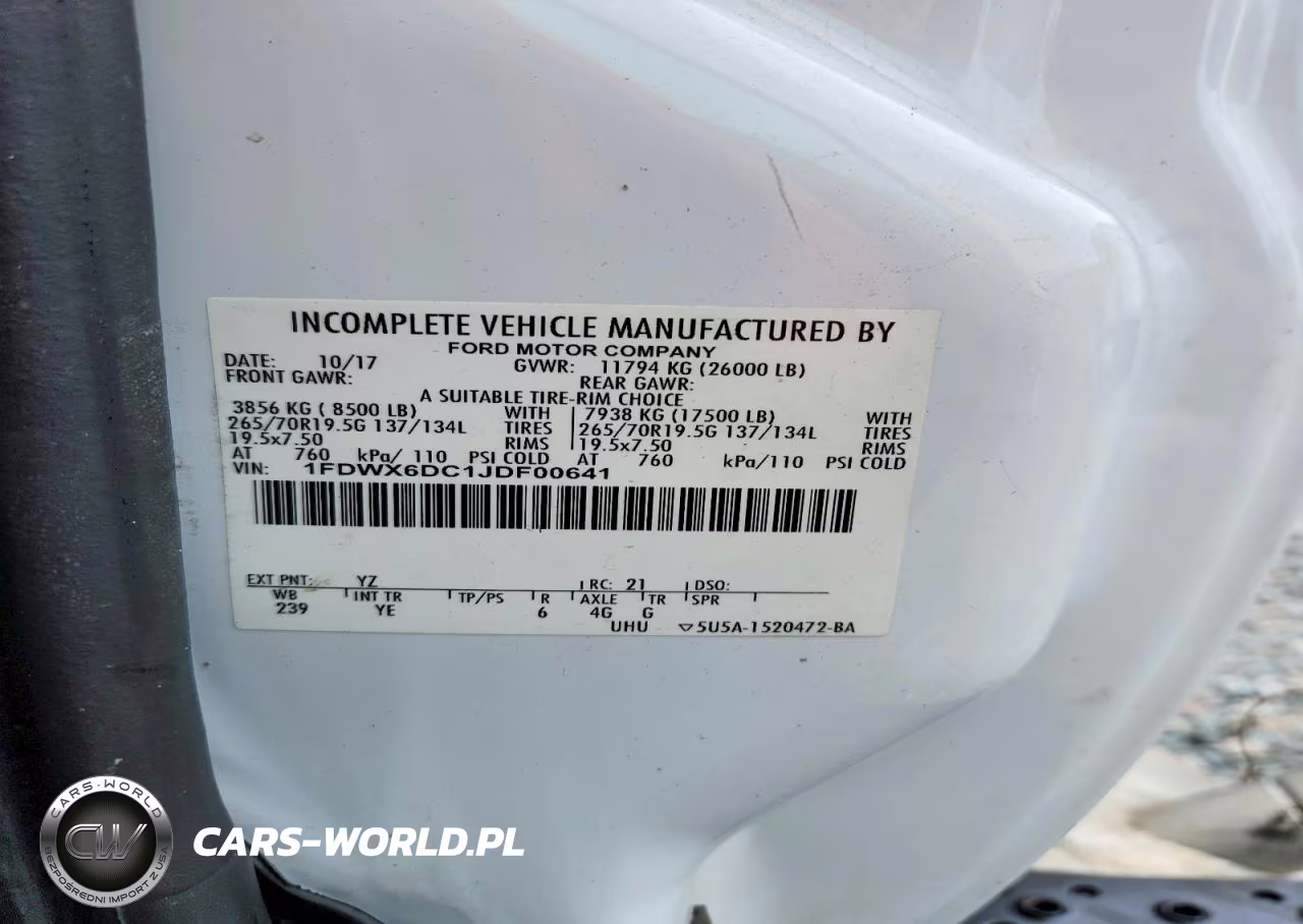 2018 Ford F650 Sd - Delivery Truck VIN:1FDWX6DC1JDF00641 - 10
