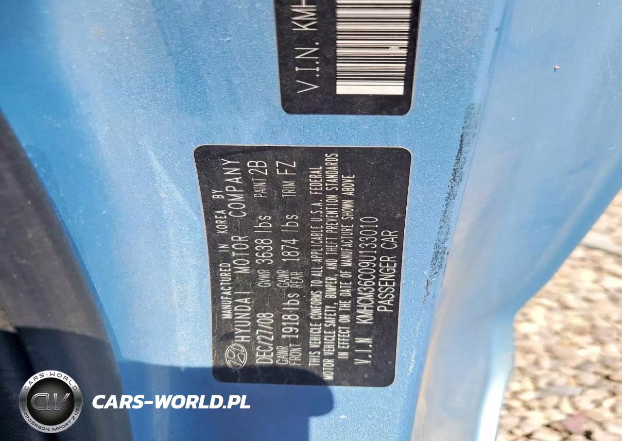 2009 Hyundai Accent Gs VIN:KMHCM36C09U133010 - 12