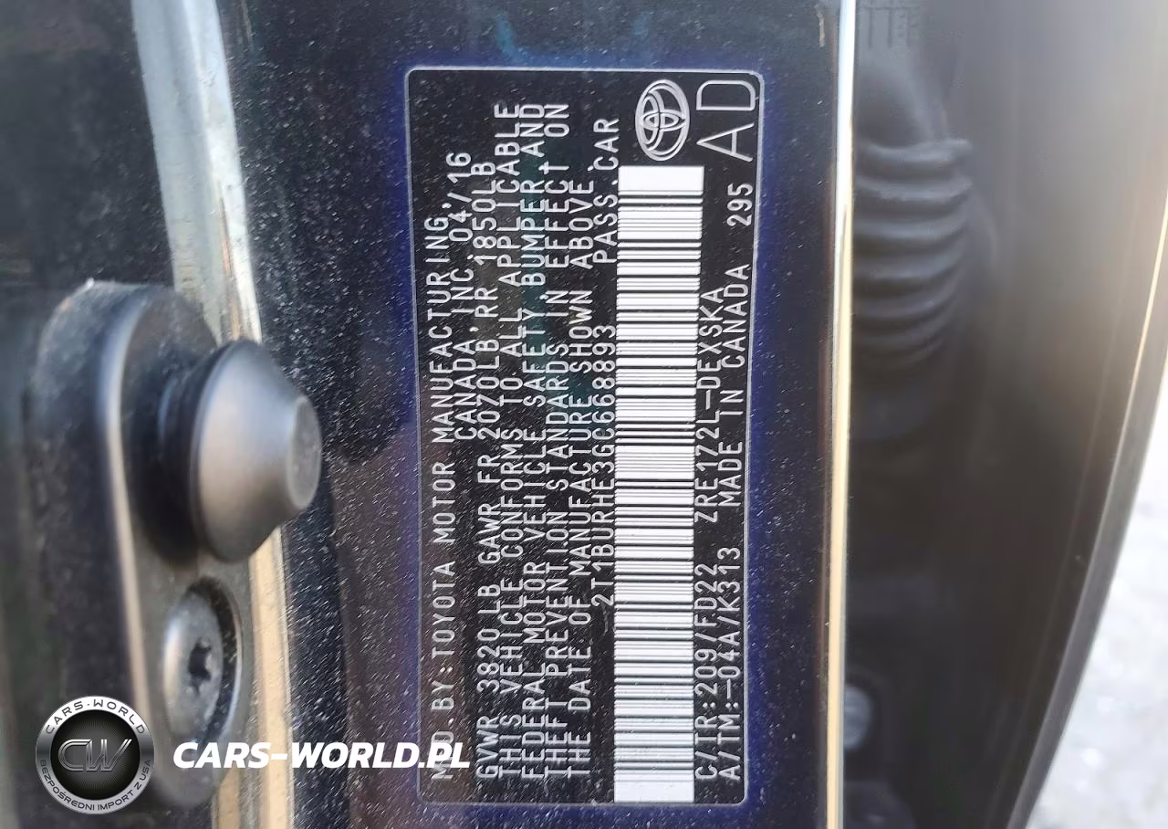 2016 Toyota Corolla S VIN:2T1BURHE3GC668893 - 12