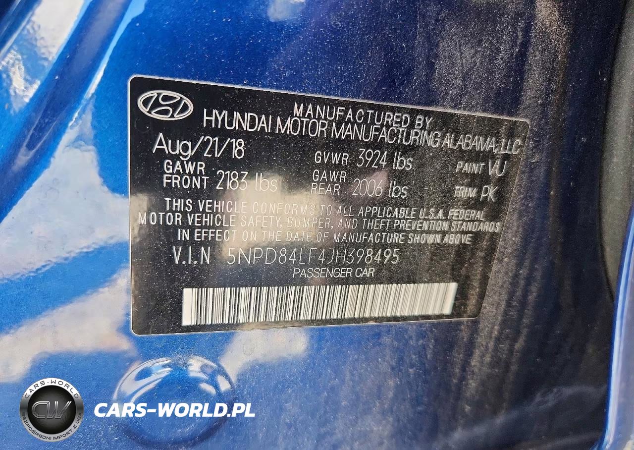 2018 Hyundai Elantra Sel VIN:5NPD84LF4JH398495 - 12