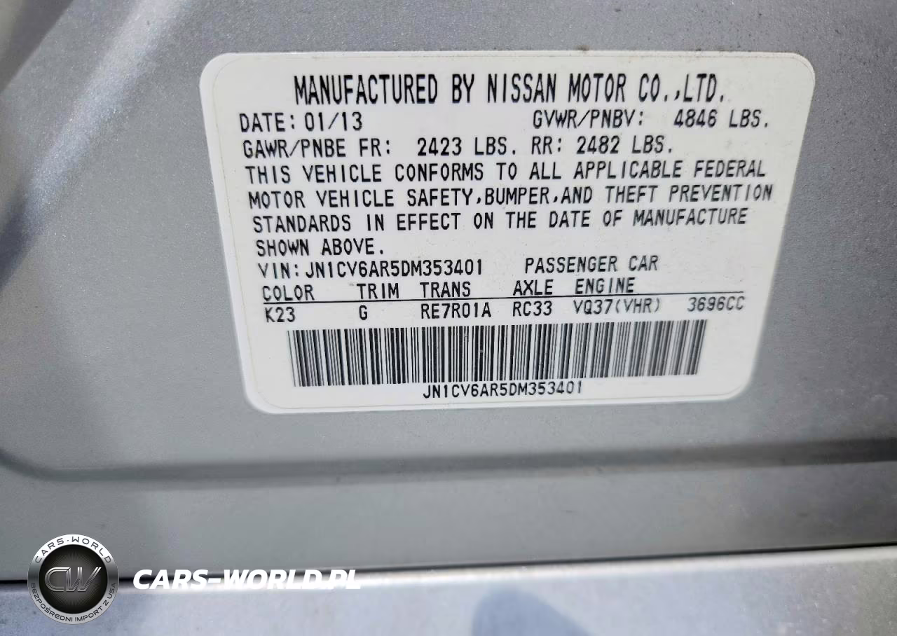 2013 Infiniti G37 Sedan X VIN:JN1CV6AR5DM353401 - 12