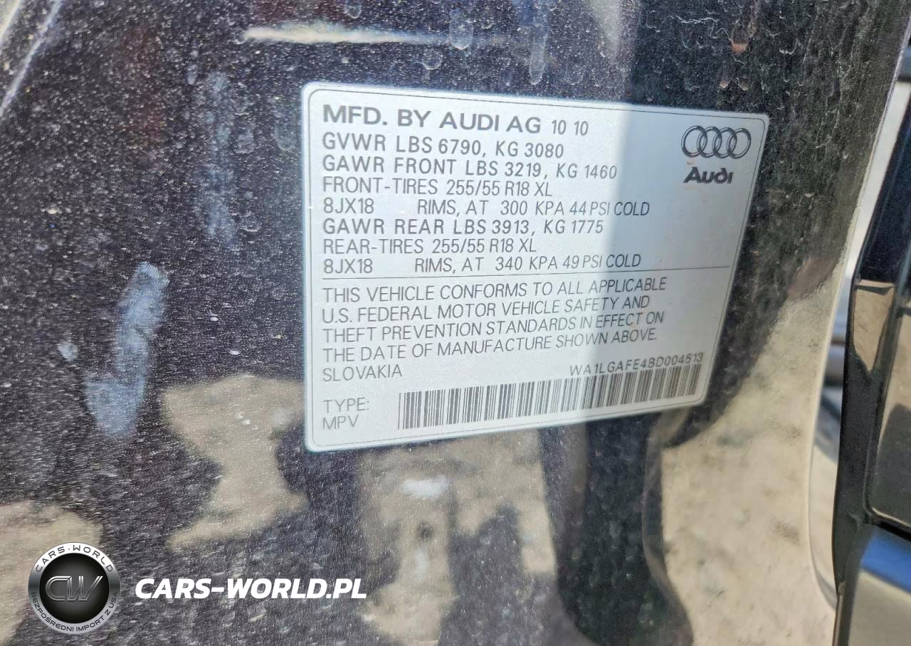 2011 Audi Q7 Premium Plus VIN:WA1LGAFE4BD004513 - 13
