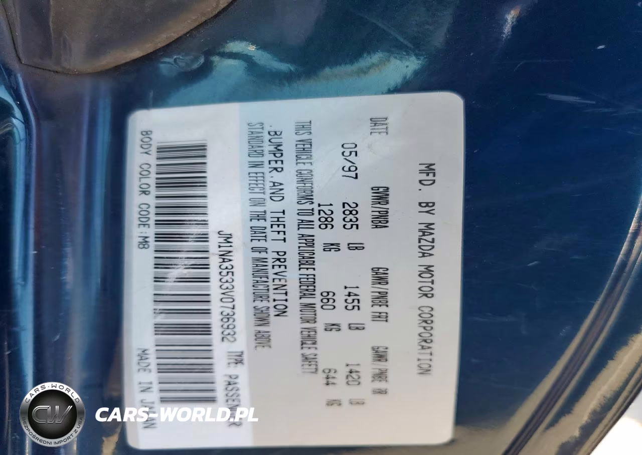 1997 Mazda Mx-5 Miata VIN:JM1NA3533V0736932 - 12