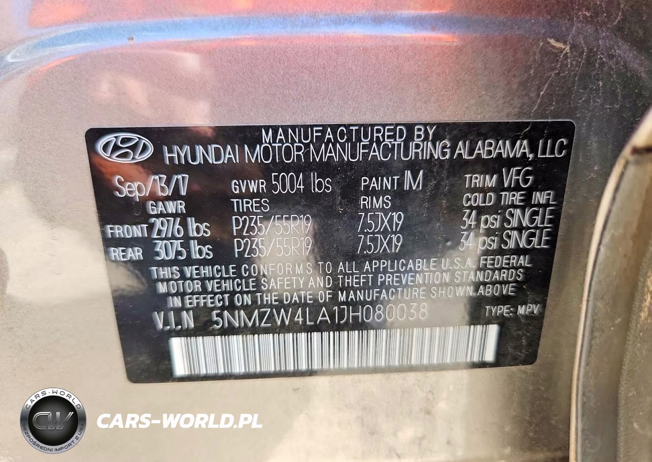 2018 Hyundai Santa Fe Sport 2.0T Ultimate VIN:5NMZW4LA1JH080038 - 14