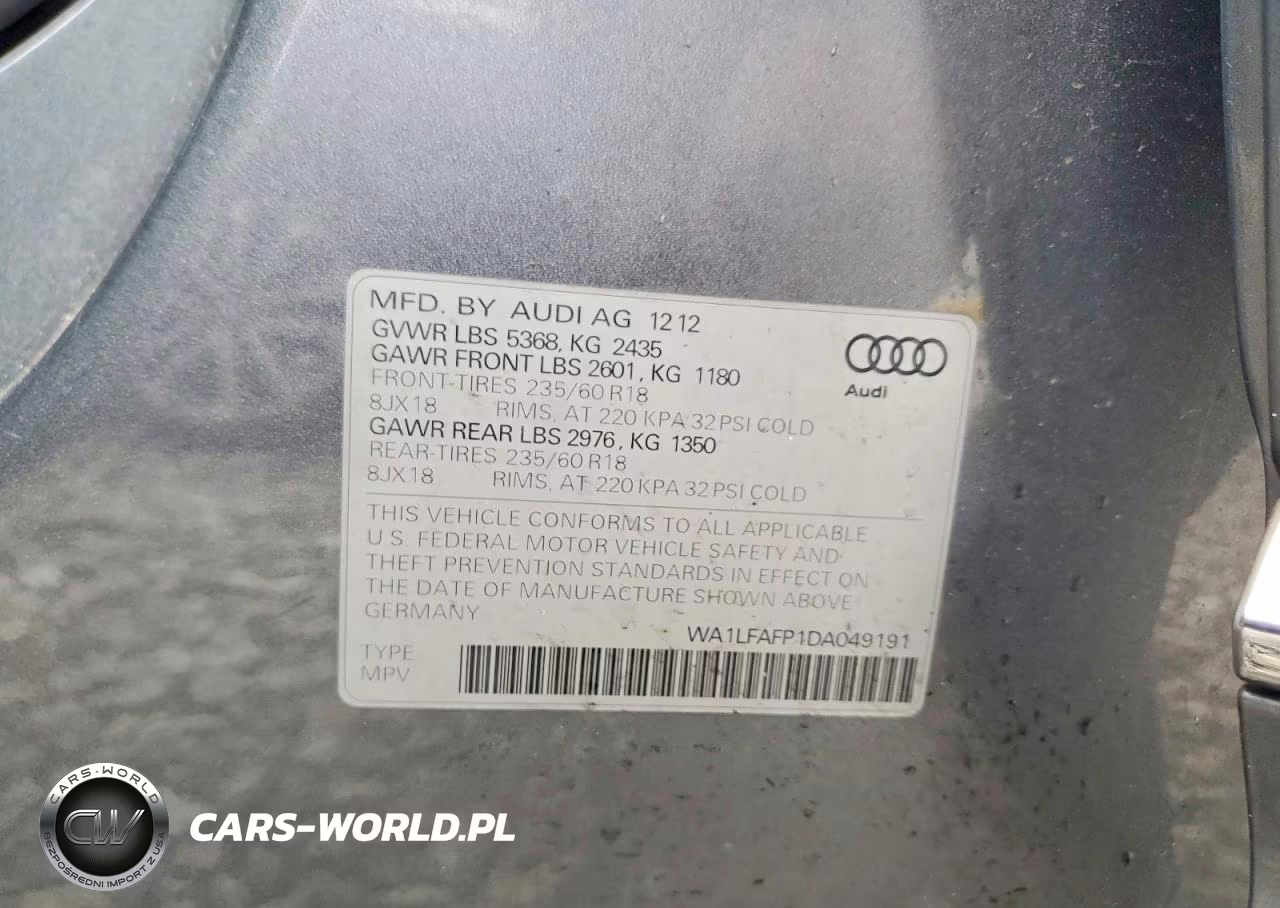 2013 Audi Q5 Premium Plus VIN:WA1LFAFP1DA049191 - 13