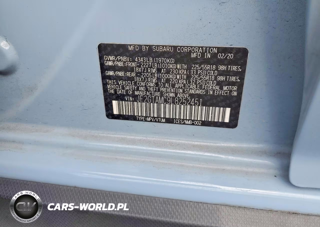 2020 Subaru Crosstrek Limited VIN:JF2GTAMC9L8252451 - 13