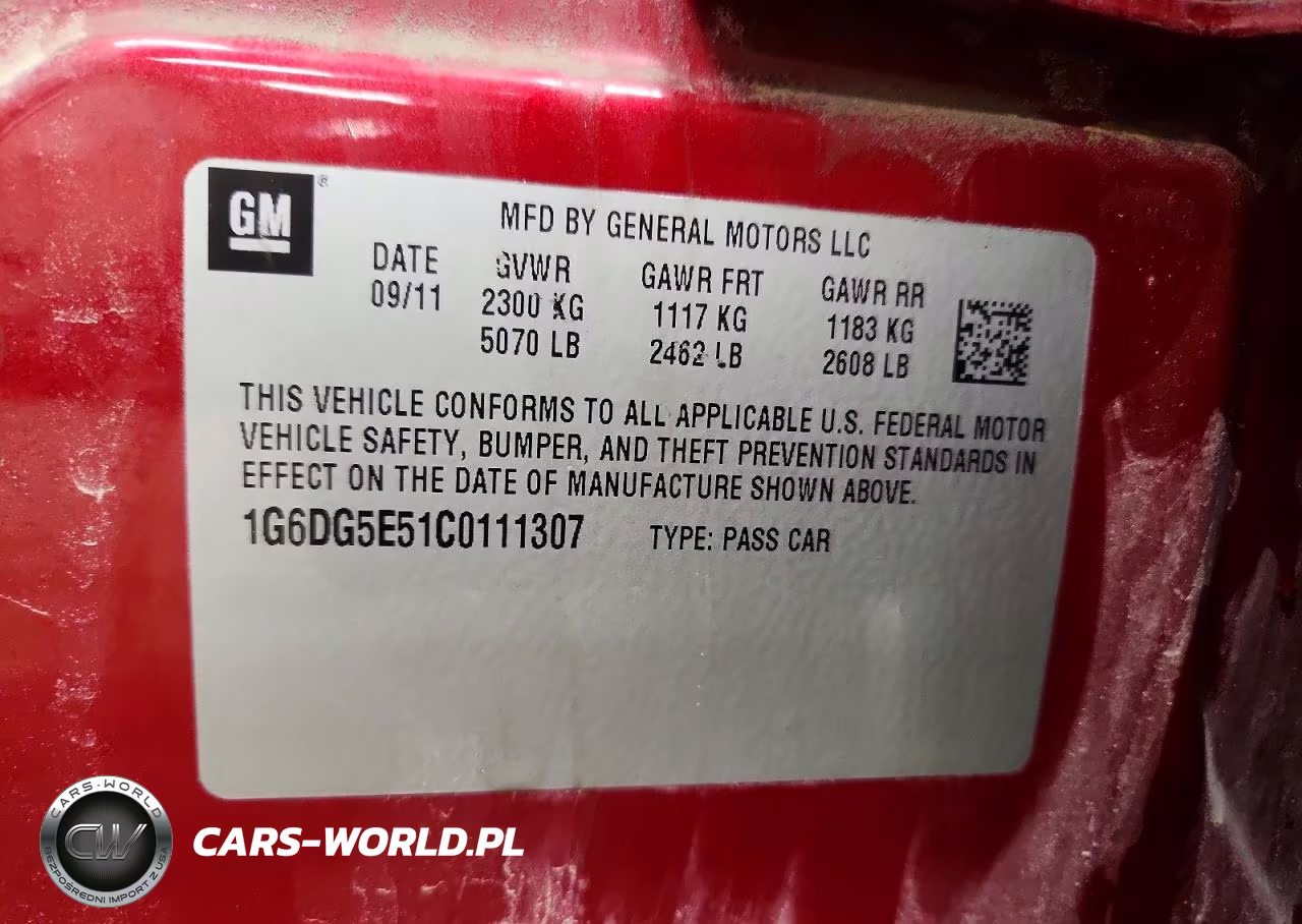 2012 Cadillac Cts Luxury Collection VIN:1G6DG5E51C0111307 - 13