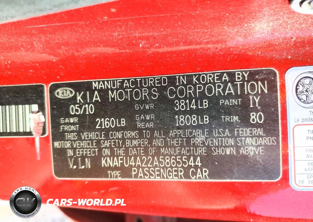 2010 Kia Forte Ex VIN:KNAFU4A22A5865544 - 12