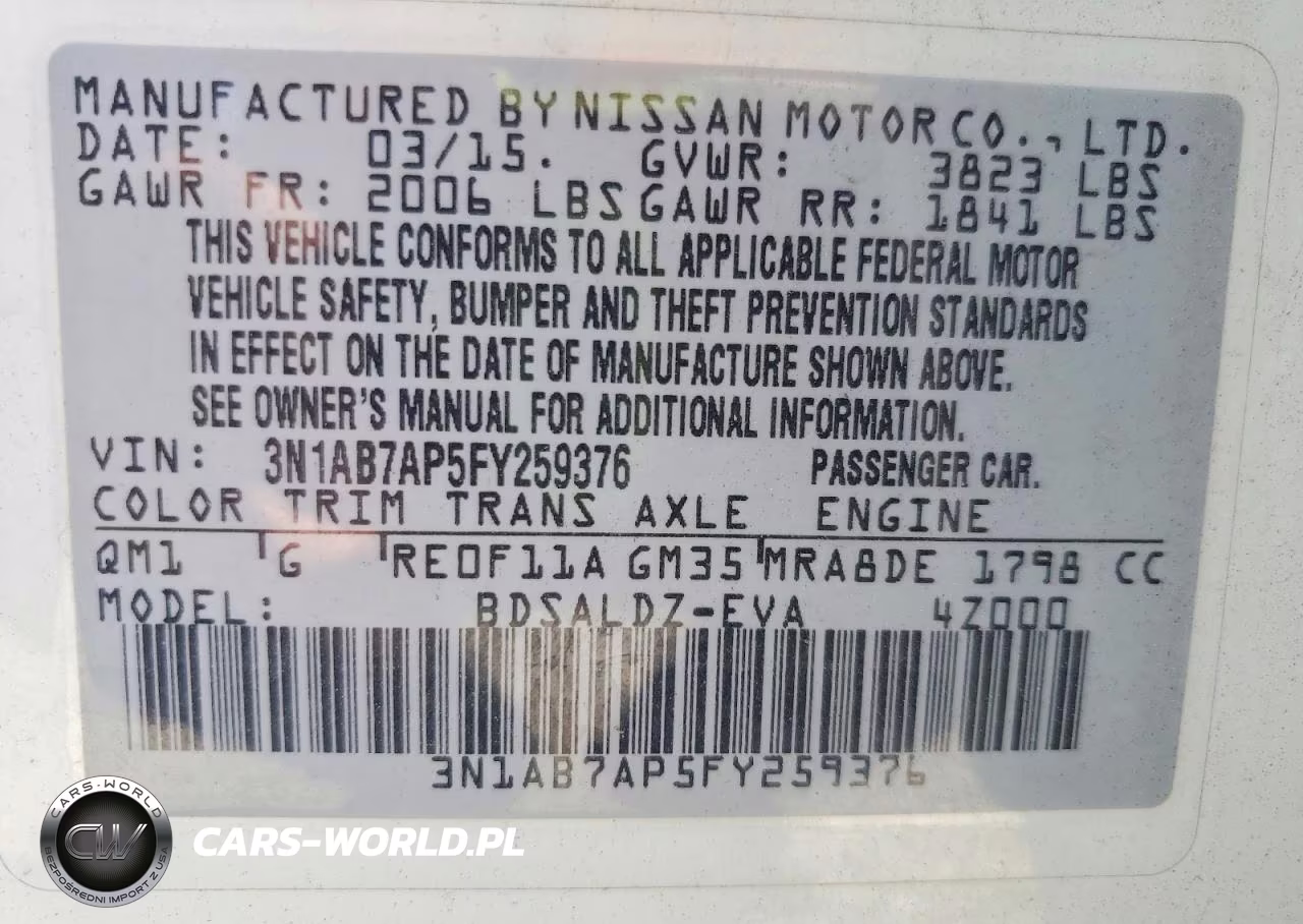 2015 Nissan Sentra Sv VIN:3N1AB7AP5FY259376 - 13