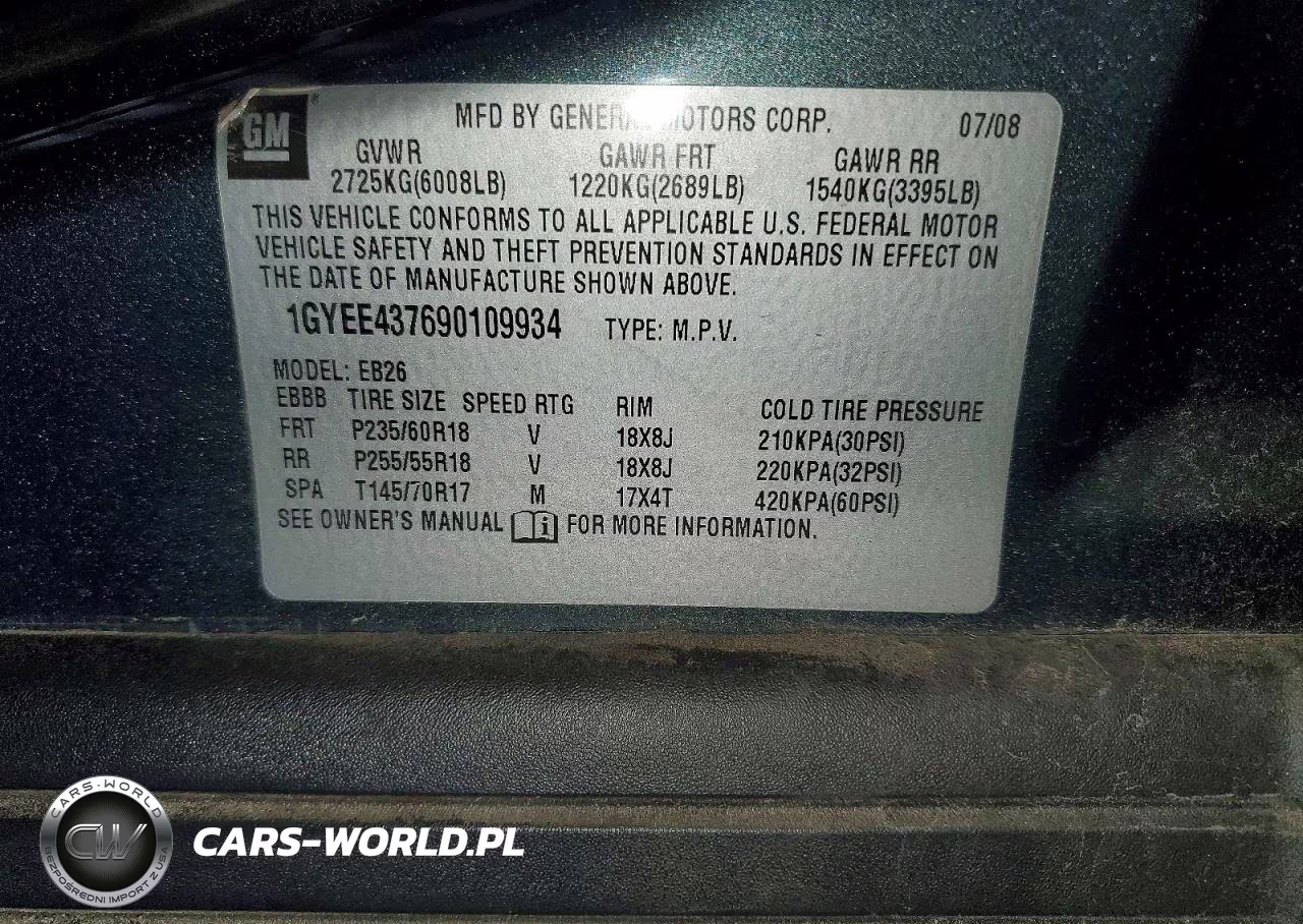 2009 Cadillac Srx VIN:1GYEE437690109934 - 13