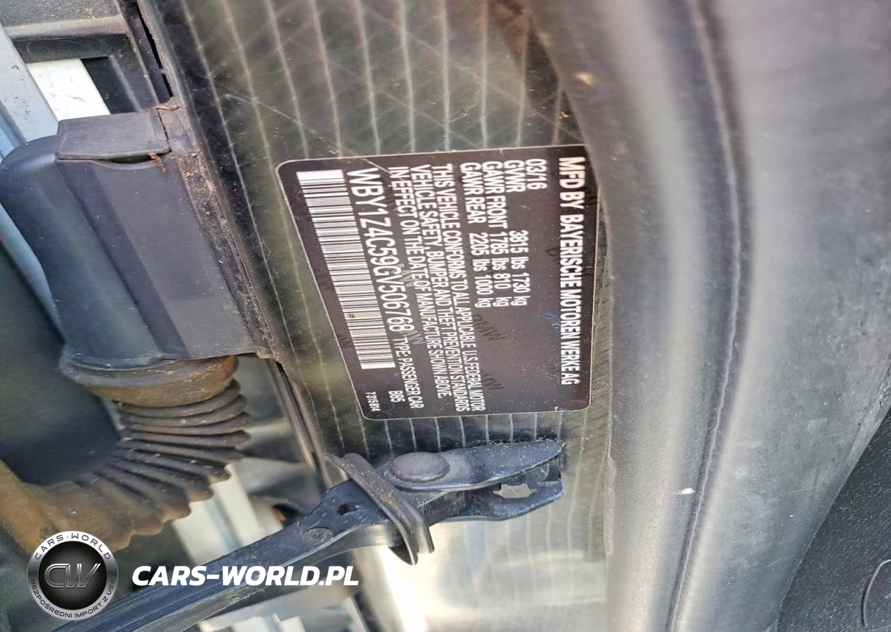 2016 BMW I3 Rex VIN:WBY1Z4C59GV506768 - 12
