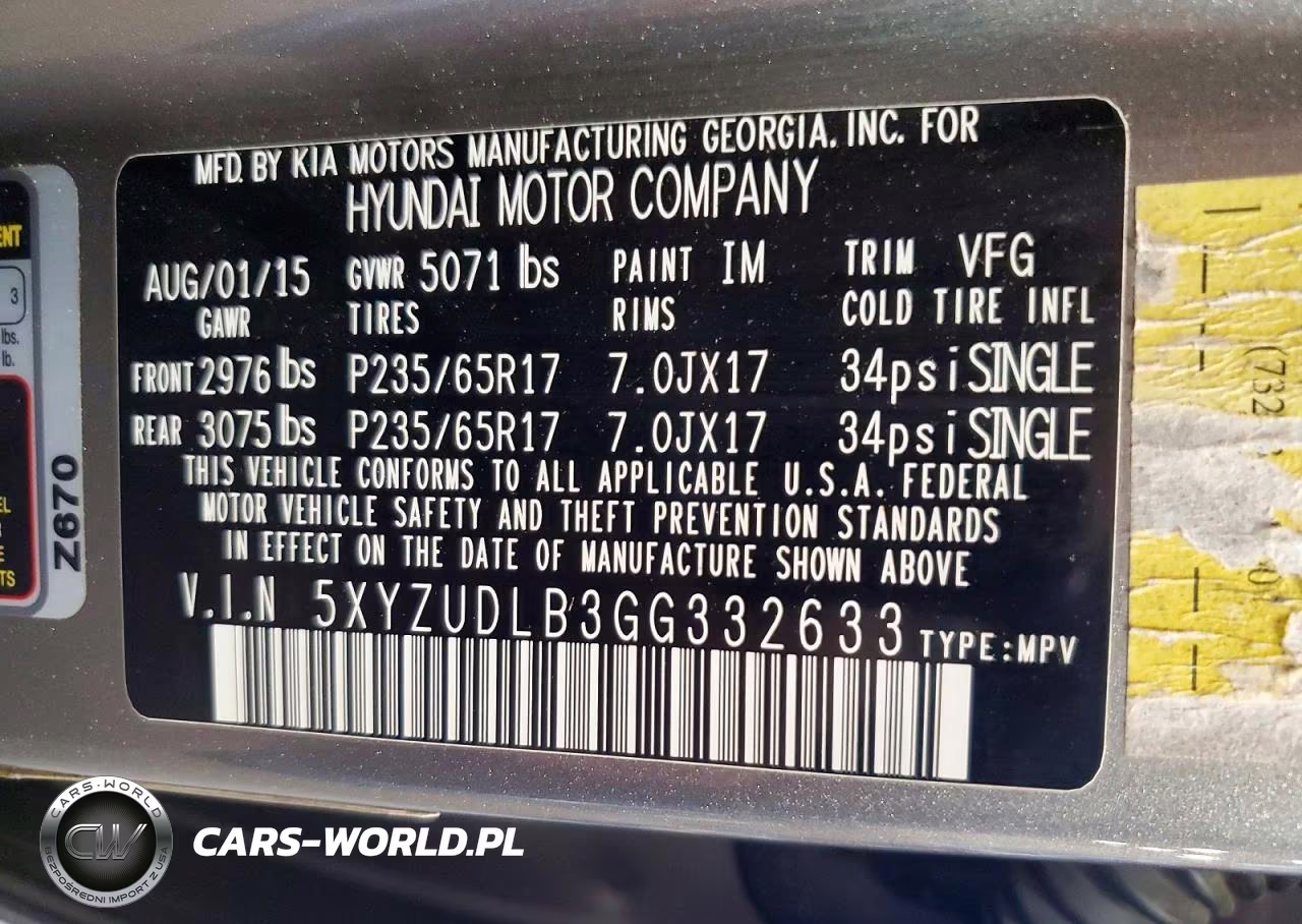2016 Hyundai Santa Fe Sport 2.4L VIN:5XYZUDLB3GG332633 - 13