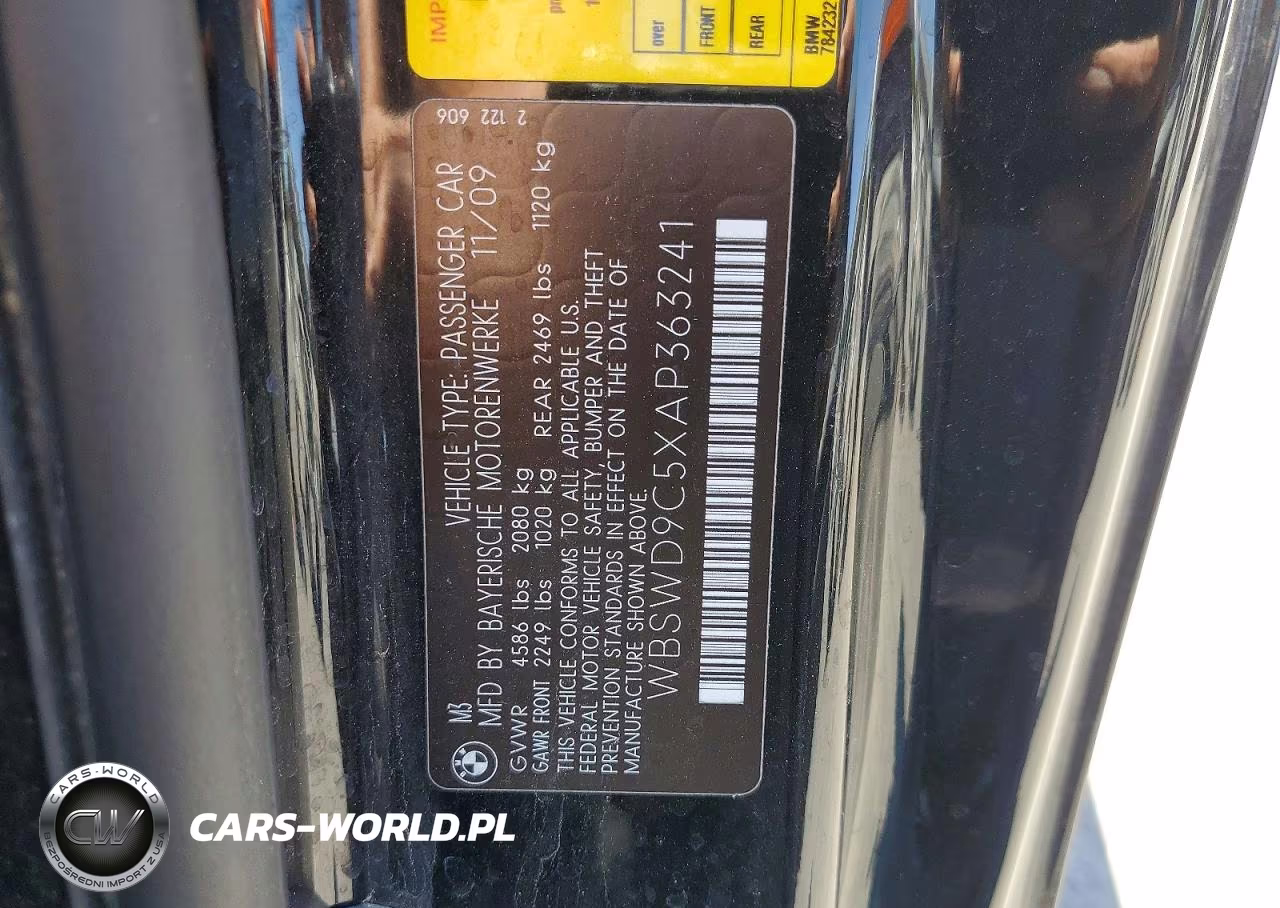 2010 BMW M3 Automatic VIN:WBSWD9C5XAP363241 - 12