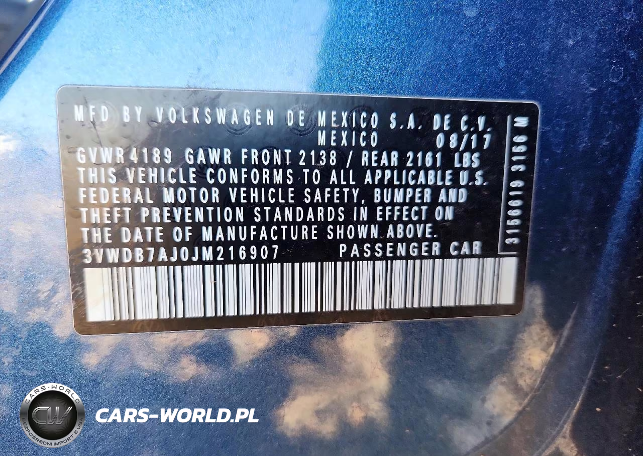 2018 Volkswagen Jetta Se VIN:3VWDB7AJ0JM216907 - 12