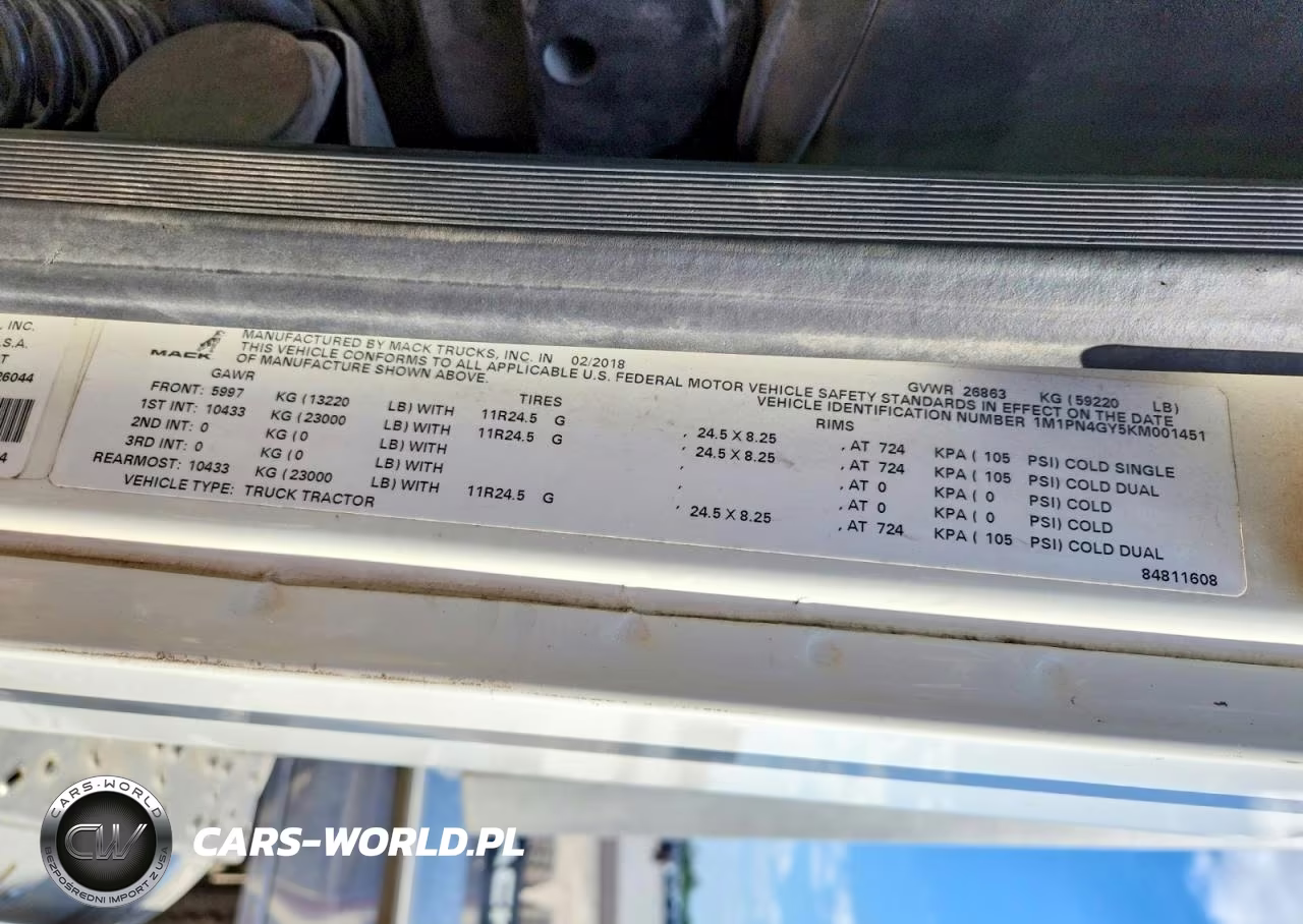 2019 Mack Pinnacle VIN:1M1PN4GY5KM001451 - 10