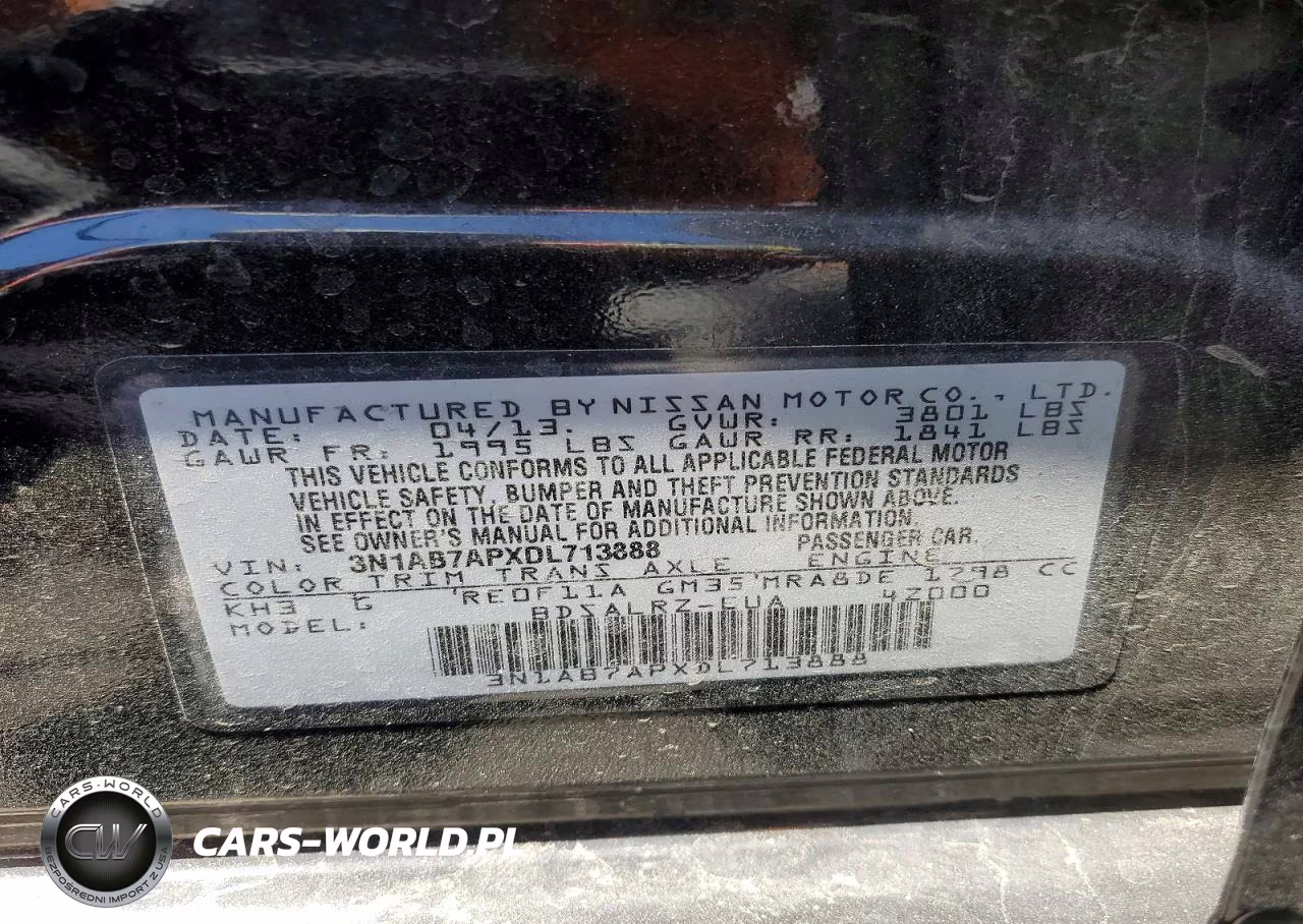 2013 Nissan Sentra S VIN:3N1AB7APXDL713888 - 12