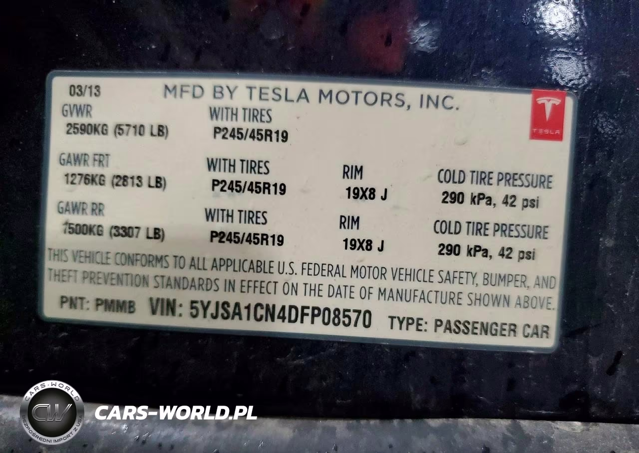 2013 Tesla Model S VIN:5YJSA1CN4DFP08570 - 12