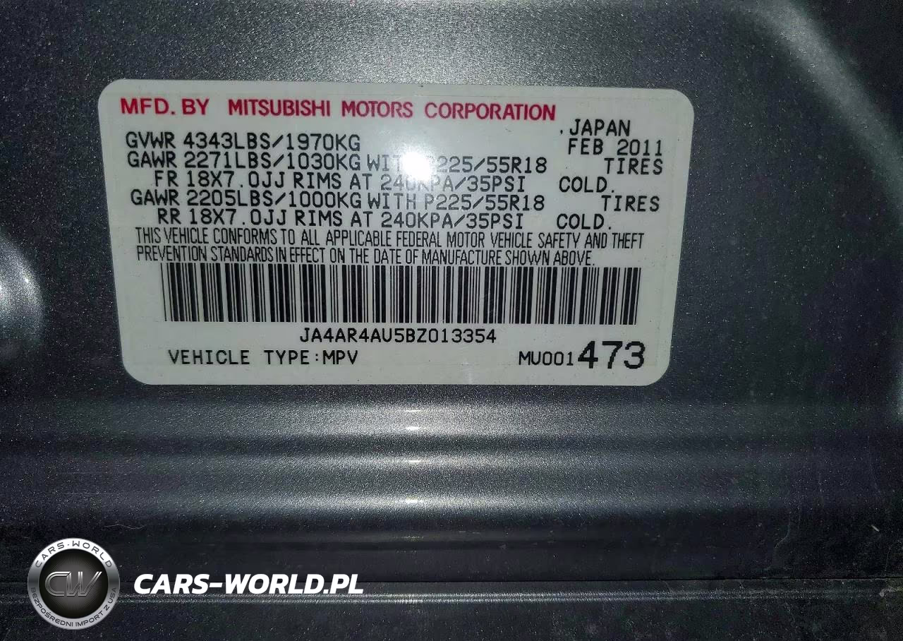 2011 Mitsubishi Outlander Sport Se VIN:JA4AR4AU5BZ013354 - 13