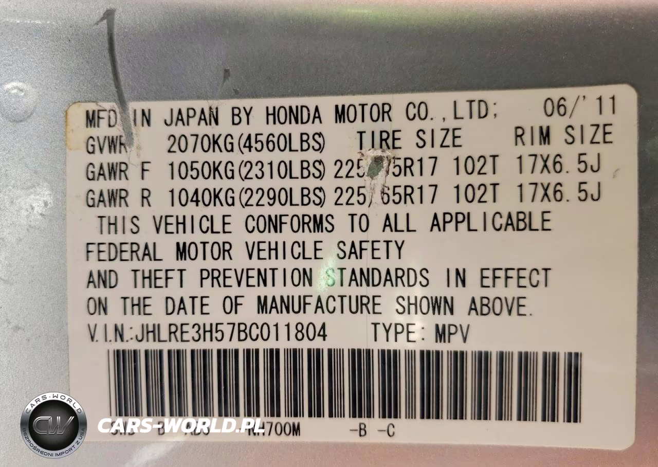 2011 Honda Cr-V Ex VIN:JHLRE3H57BC011804 - 14