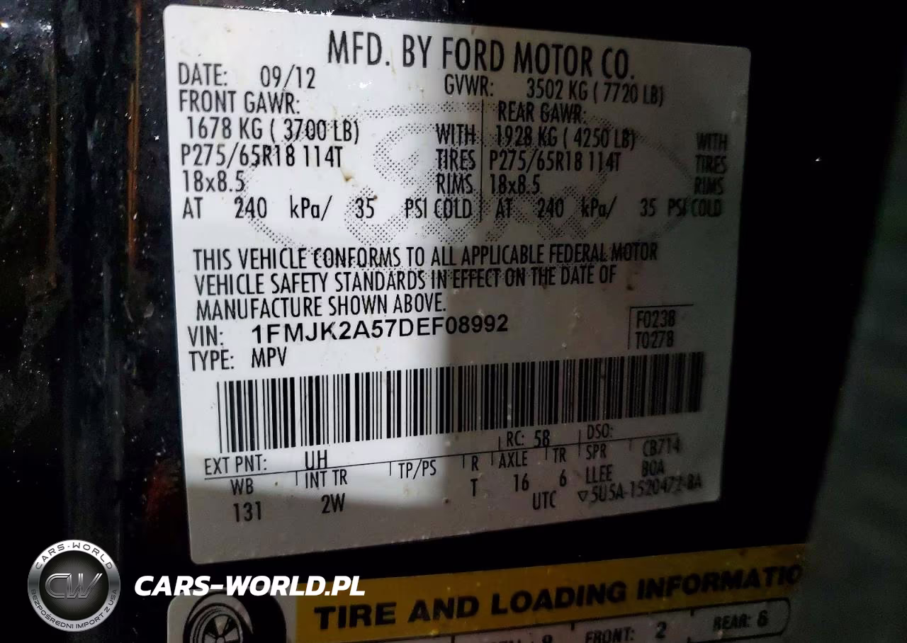 2013 Ford Expedition El Limited VIN:1FMJK2A57DEF08992 - 13