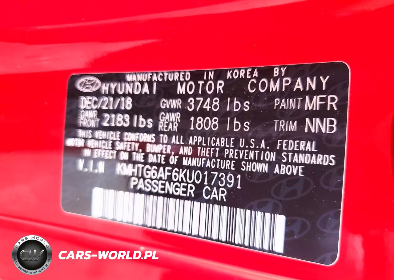 2019 Hyundai Veloster 2.0L VIN:KMHTG6AF6KU017391 - 12
