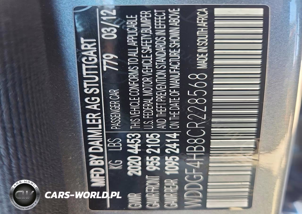 2012 Mercedes-Benz C 250 VIN:WDDGF4HB8CR228568 - 12