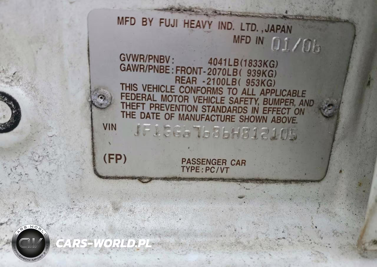 2006 Subaru Impreza 2.5I Sports Wagon VIN:JF1GG67686H812105 - 13