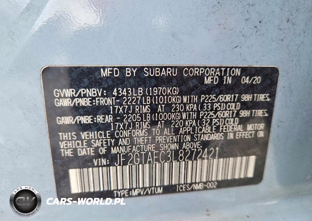 2020 Subaru Crosstrek Premium VIN:JF2GTAEC3L8272421 - 14