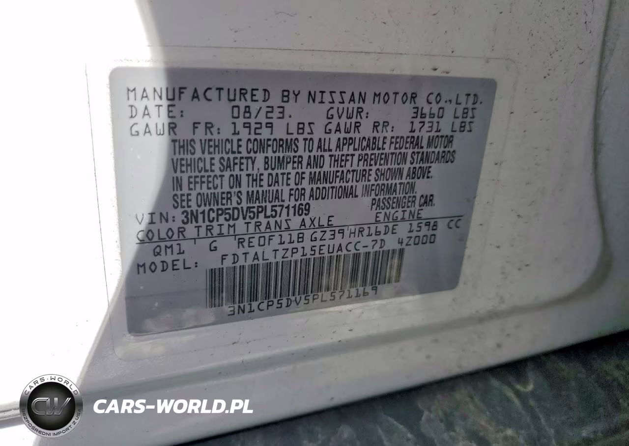 2023 Nissan Kicks Sr VIN:3N1CP5DV5PL571169 - 13