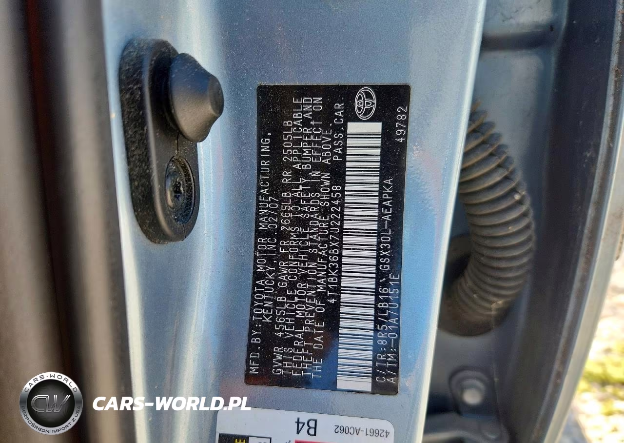 2007 Toyota Avalon Limited VIN:4T1BK36BX7U222458 - 12