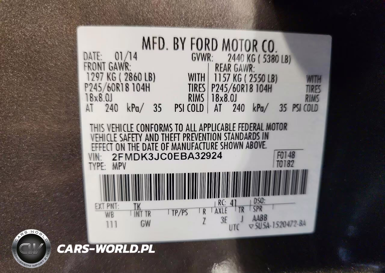 2014 Ford Edge Sel VIN:2FMDK3JC0EBA32924 - 13