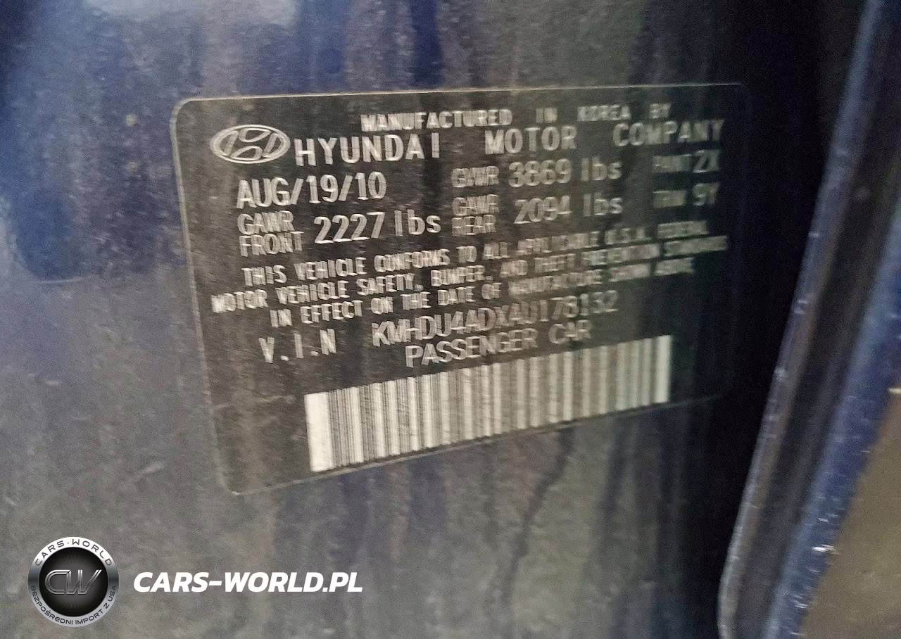 2010 Hyundai Elantra Gls VIN:KMHDU4ADXAU178132 - 13